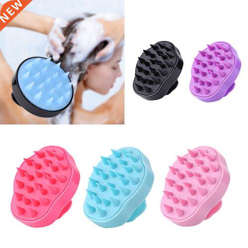 Silicone Head Body Scalp Massage Brush Comb Shampoo Hair Wa