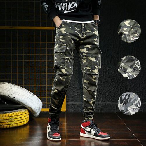 Casual pants Camo pants men's cotton