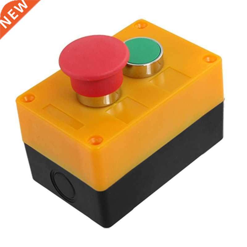 Rood-Paddestoel Groen-Flat Momentary Drukknop Controle Stati