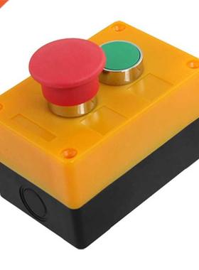 Rood-Paddestoel Groen-Flat Momentary Drukknop Controle Stati