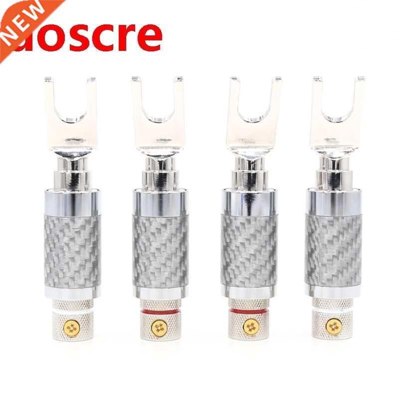 4pcs Moonsaudo carbon fber Rhodum plated Y Spade fork con