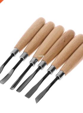 6Pcs Dry Hand Wood Carving Tools Chip Detail Chisel Set Kniv