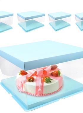 Clear Gift Cupcake Box Transparent Square Cake Box Wedding P
