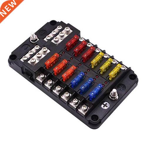 12v 32v Plastic Cover Fuse Box Holder M5 Stud With Led Indic