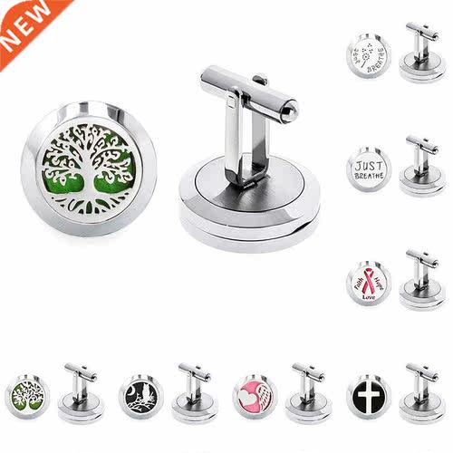 316L Stainless Steel Aromatherapy Cufflinks For Men Suit Shi