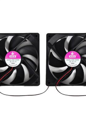2PC Cooling Fans 120mm 120x25mm 12V 4Pin DC Brushless PC Com
