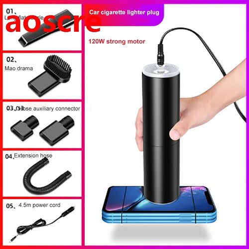 Car Vacuum Cleaner 120W High Power Dry Wet Dual Purpose Port