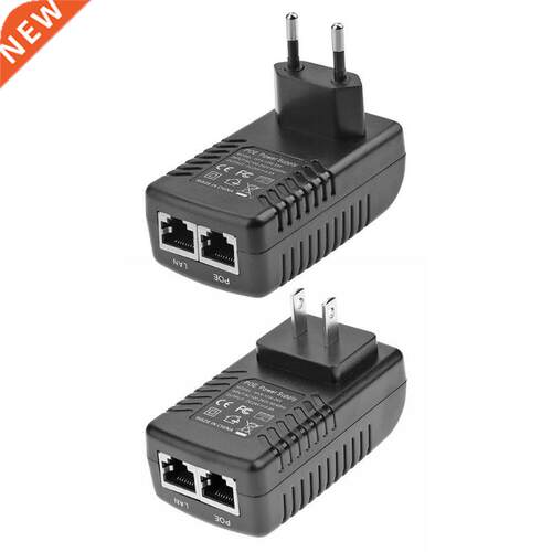 24V 0.5A 12W Wall Plug POE Injector Ethernet Adapter IP Phon