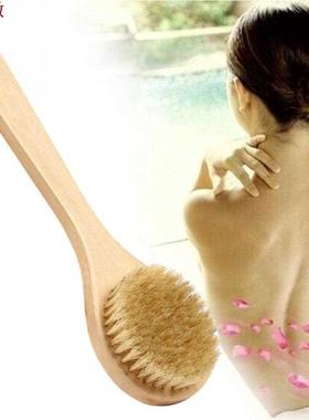 Brosse de bain en poils naturels | En bois, à manche