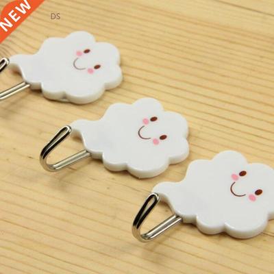 3Pcs Wall Hanging Door Hooks Bathroom Clouds Hanger Self-adh