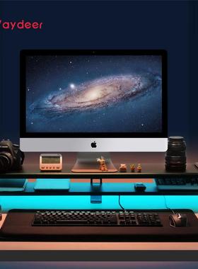 2 Tiers Dual Monitor Stand Aluminum Monitor Riser with Wirel