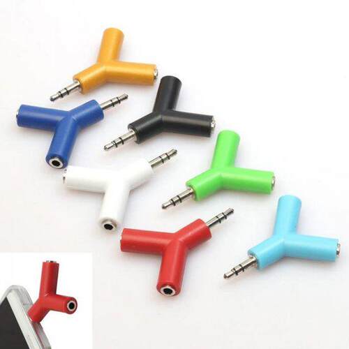 2019 .5 mm Stereo Audio Y-Splitter 2 Female to 1 Male Cable