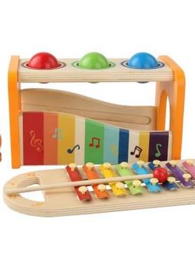 2020 New Hape Wooden Musical Instruts Toy Pound and Tap Benc