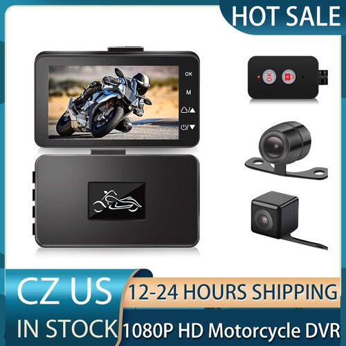 3'' 1080P HD Motorcycle Camera DVR Waterproof Night Vision