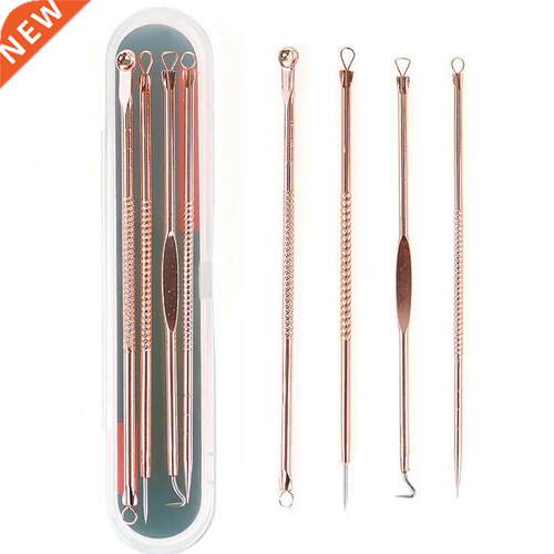 Rose Gold 4pcs/set Blackhead Comedone Acne Pimple Belmish Ex
