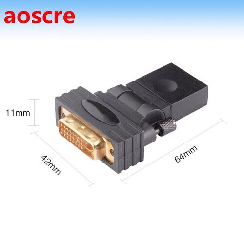 5pcs 360 degree rotation DVI-D Dual link Male 24+1 pin to HD