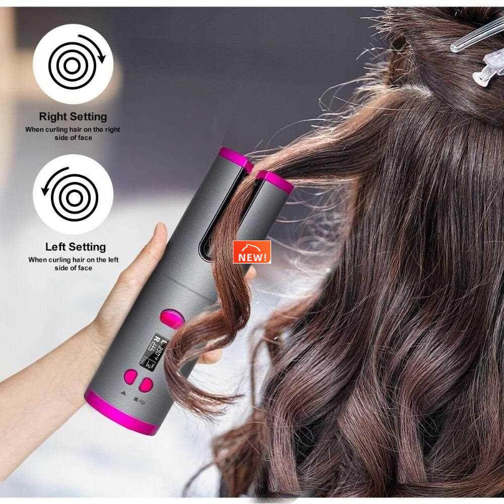 Cordless Automatic Hair Curler iron wireless Curling Iron US