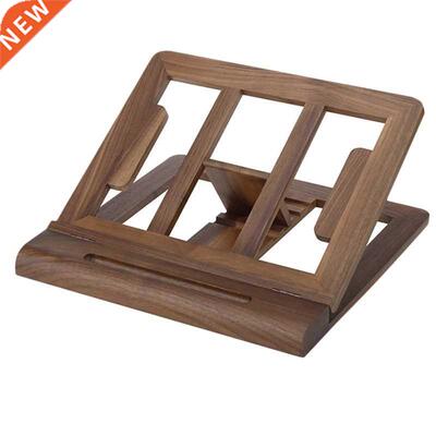Wooden Notebook Stand, Adjustable Height Foldable Heat Dissi