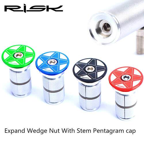 RISK 28.6mm Bicycle Headset Wedge Nut With Stem Caps and Bo