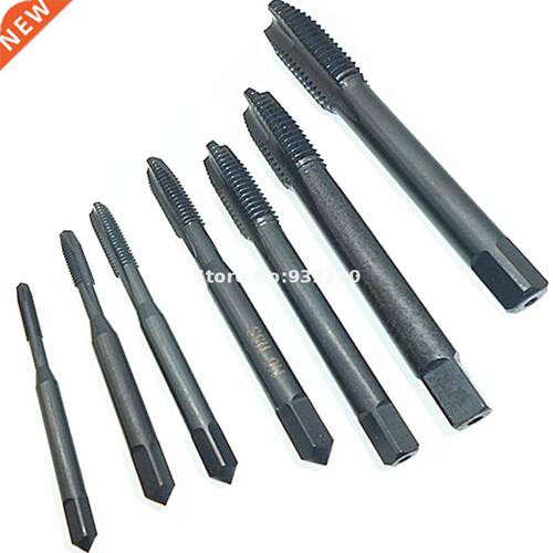7pcs Metric Straight Fluted Screw Thread Taps Nitriding Mach