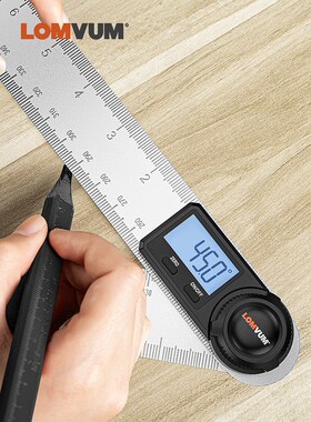 LOMVUM 0-200mm Digital Protractor Angle Ruler Angle Finder S