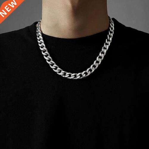 Stainless Steel Chain Necklace Long Hip Hop for Women Men on