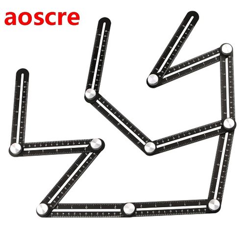 12-side Foldable Rulers Paving Floor Tile Hole Opening Locat