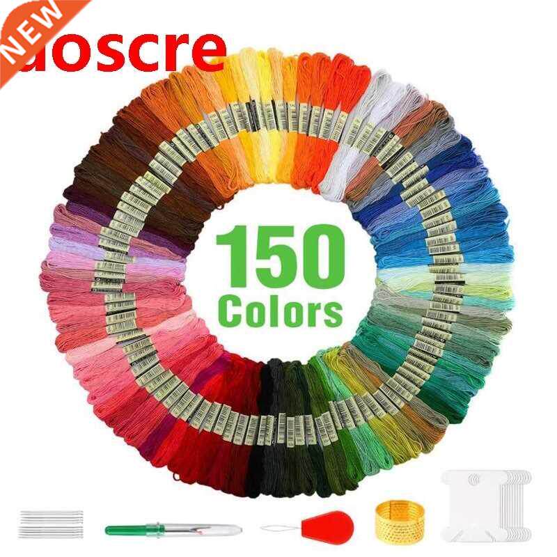 Embroidery Thread Floss Set 150 Colors Cross Stitch Floss Ra