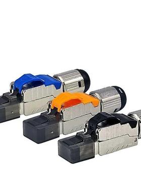 Cat 6A Cat 7 Cat 8 RJ45 Connectors Tool Free Easy Jack Shiel
