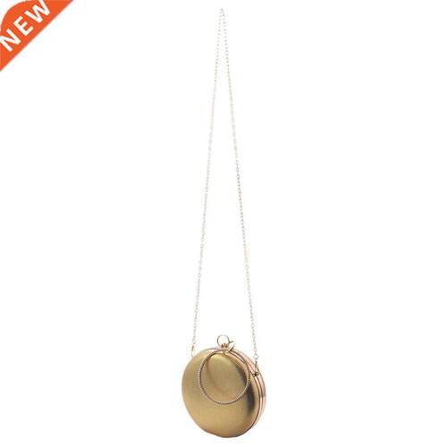 Round Shaped Women Evening Bags Diamonds Simple Clutches Cha