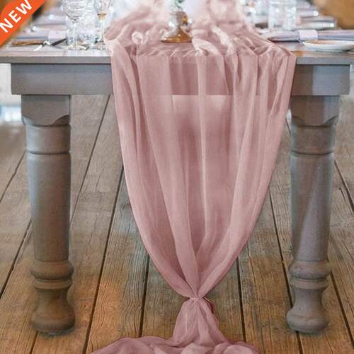 10ft Wedding Chiffon Table Runner 70x300cm Flowing Romantic