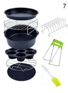 9pcs/set 6/7/8 Inches Air Fryer Accessories Pizza Tray Grill