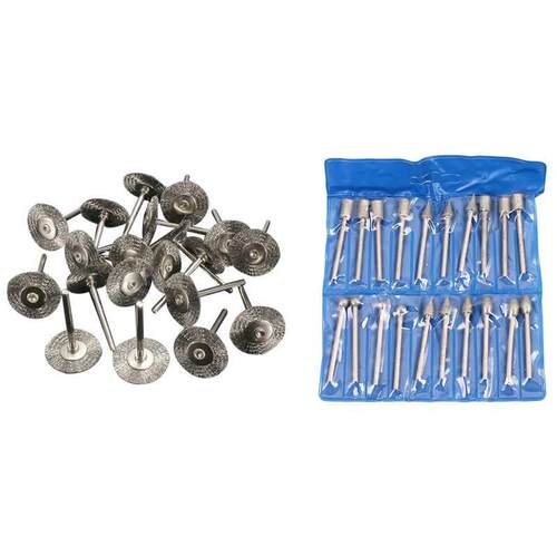 20Pcs mm Shank Diamond Grinding Burr Drill Bits Sets Kits w