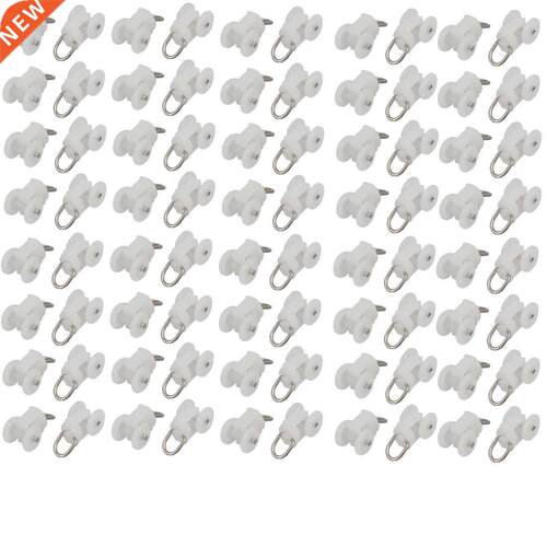 80pcs 12mm Dia Twin Wheel Curtain Track Rail Slide Rolling R