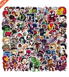 Stickers Marvel Cool The Waterproof 50pcs Avengers Cartoon