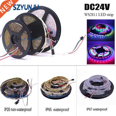 5M WS2811 16703 IC 16703 60led/m DC24V LED strip Addressable