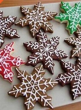 3Pcs Snowflake Cake Decorating Fondant Plunger Cutters Mold