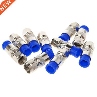 10Pcs RG6 RG59 F Compression Connectors Coaxial Coax Cable F