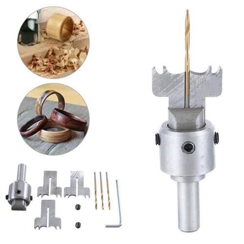 Wooden Thick Rings Maker Tool Kit HSS Ring Drill Bit Mil