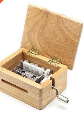 15 Tone Hand Musc Box Wth 10 Paper Tape Puncher Wooden Box