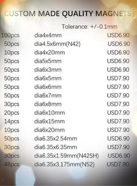 Small Neodymium Iron Boron Magnets quality round super stron