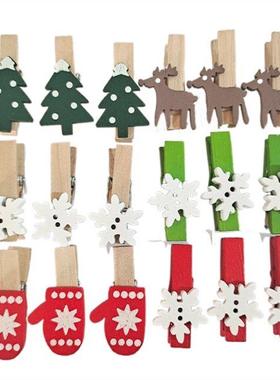 New Environmentally Friendly Cartoon Patch Wooden Clip Chris