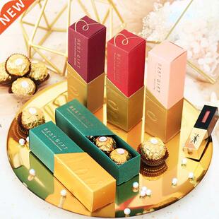 New Creative Lipstick Shape Candy Box Wedding Favor Gift Box