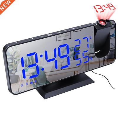 LED Digital Alarm Clock Projection Watch Table Electronic De