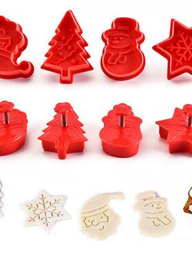 4 Pieces Cookie Molds Xmas Chocolate Cake Mould Santa Butter