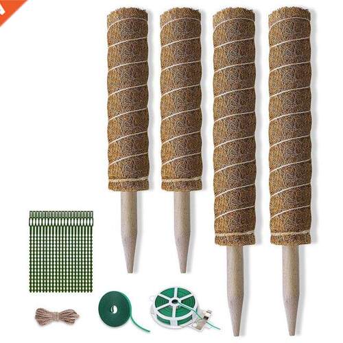 Moss Pole , Monstera Coir Totem Pole 4 Pack, 30cm and 40cm M