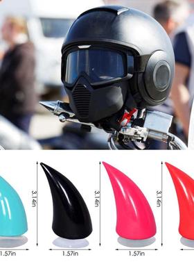 2pcs Car Motorcycle Helmet Devil Horn Cute Cat Ears Decorati