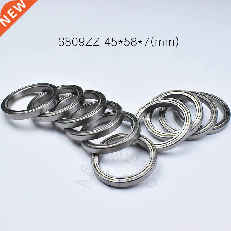 10pcs 6809ZZ 45*58*7(mm) chrome steel Metal Sealed High spe