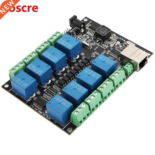 RJ45 Network Relay 8-Channel PLC Control Module Industrial A
