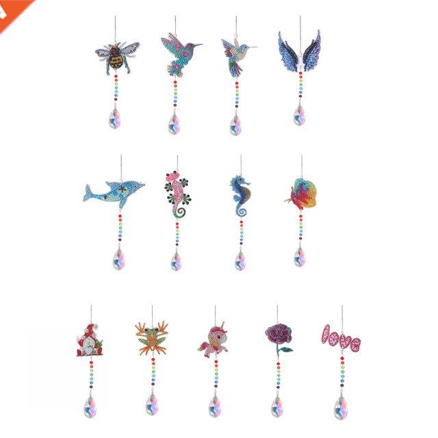 5D Diamond Painting Pendant Crystal Drill Wind Chime DIY Cry